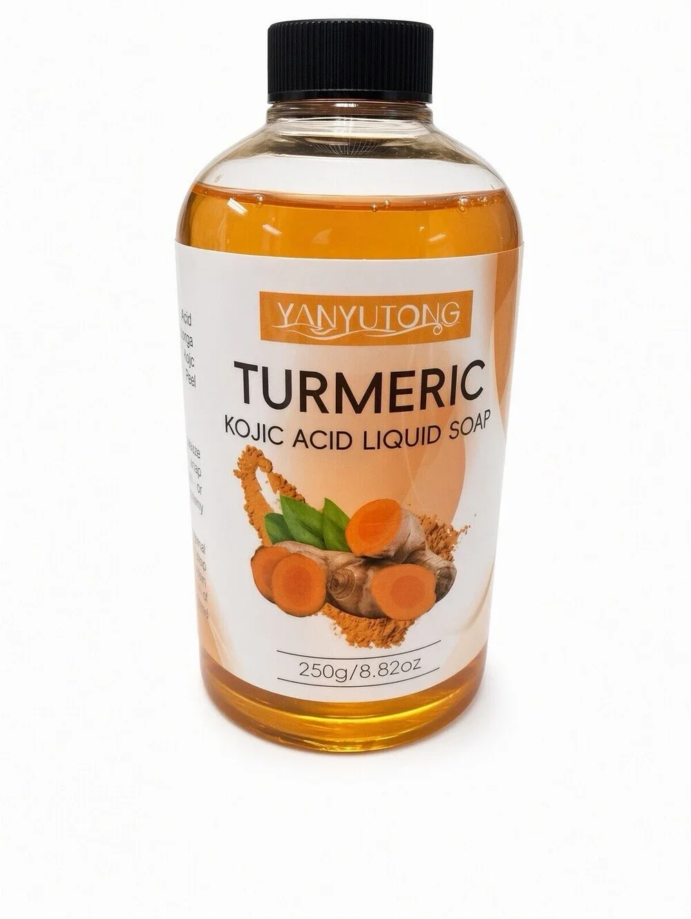 Turmeric Kojic Acid Liquid Soap Vitamin C Lemon Face Body Wash 8.82 oz
